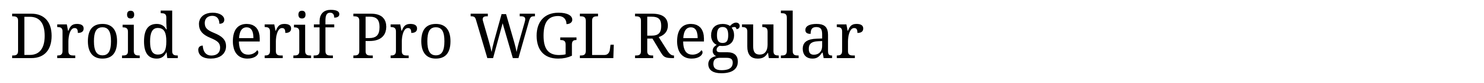 Droid Serif Pro WGL Regular